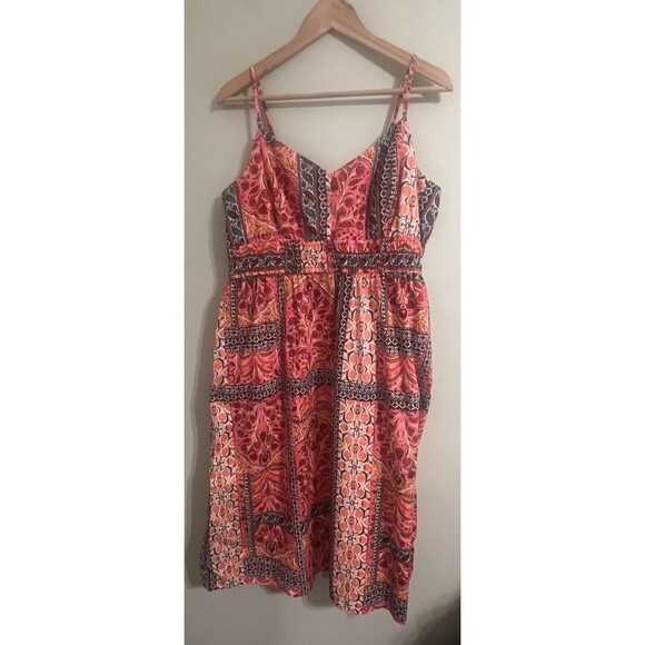 Old Navy Waist Defined Cami Midi Dress , XL boho floral beachy lightweight - Picture 4 of 11